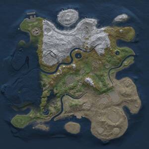 Thumbnail Rust Map: Procedural Map, Size: 3500, Seed: 1383079655, 14 Monuments