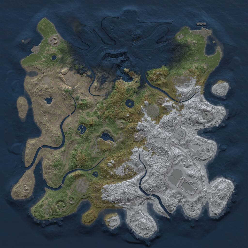 Rust Map: Procedural Map, Size: 4250, Seed: 22364428, 15 Monuments