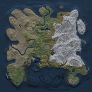 Thumbnail Rust Map: Procedural Map, Size: 4000, Seed: 1432079580, 15 Monuments