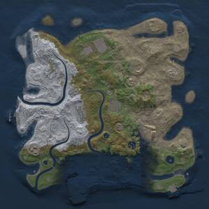 Thumbnail Rust Map: Procedural Map, Size: 3750, Seed: 9326, 15 Monuments