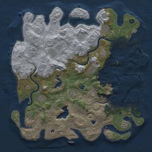 Thumbnail Rust Map: Procedural Map, Size: 4500, Seed: 818443847, 17 Monuments
