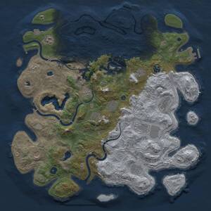 Thumbnail Rust Map: Procedural Map, Size: 4500, Seed: 1348125104, 16 Monuments