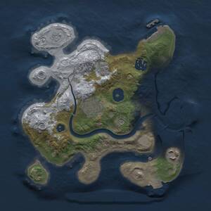 Thumbnail Rust Map: Procedural Map, Size: 2500, Seed: 1333646488, 9 Monuments