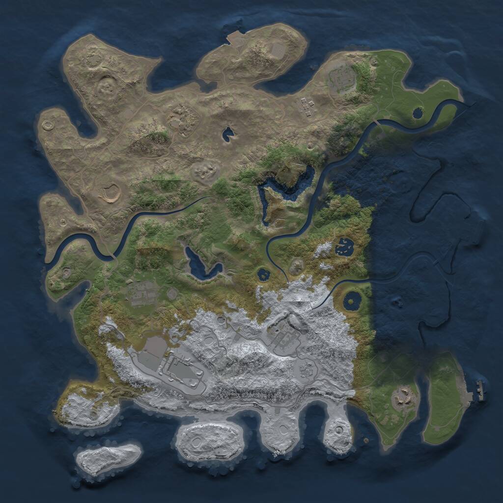 Rust Map: Procedural Map, Size: 4000, Seed: 1768003286, 15 Monuments