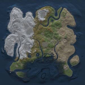 Thumbnail Rust Map: Procedural Map, Size: 3500, Seed: 824218133, 15 Monuments