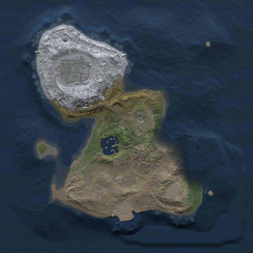 Rust Map: Procedural Map, Size: 2000, Seed: 521423226, 5 Monuments