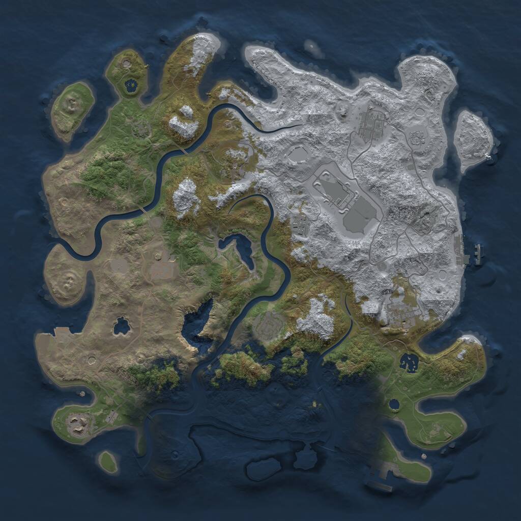 Rust Map: Procedural Map, Size: 4000, Seed: 1349900618, 15 Monuments