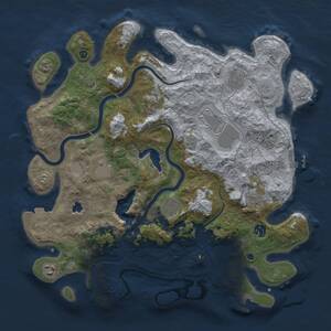 Thumbnail Rust Map: Procedural Map, Size: 4000, Seed: 1349900618, 15 Monuments