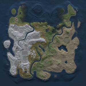Thumbnail Rust Map: Procedural Map, Size: 4000, Seed: 412173561, 15 Monuments