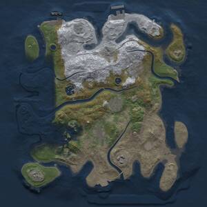 Thumbnail Rust Map: Procedural Map, Size: 3250, Seed: 576900889, 12 Monuments