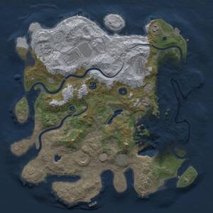 Thumbnail Rust Map: Procedural Map, Size: 4000, Seed: 13378008, 15 Monuments
