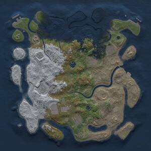 Thumbnail Rust Map: Procedural Map, Size: 3800, Seed: 2126623315, 15 Monuments
