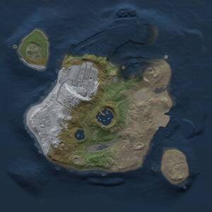 Thumbnail Rust Map: Procedural Map, Size: 2000, Seed: 227305617, 5 Monuments