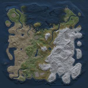 Thumbnail Rust Map: Procedural Map, Size: 4500, Seed: 1063874421, 15 Monuments