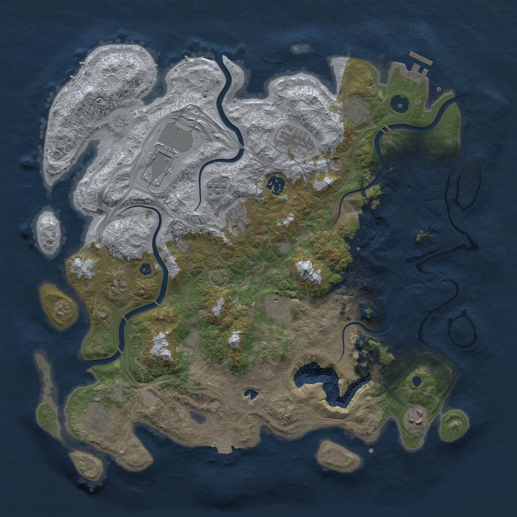 Rust Map: Procedural Map, Size: 4250, Seed: 31604494, 15 Monuments