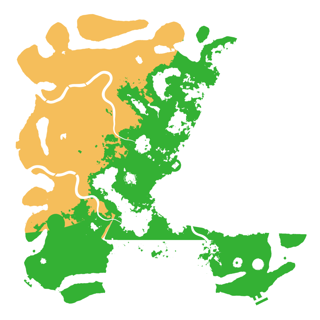 Biome Rust Map: Procedural Map, Size: 4900, Seed: 535517197