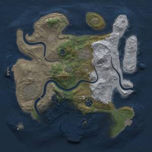 Thumbnail Rust Map: Procedural Map, Size: 3000, Seed: 1251711226, 10 Monuments