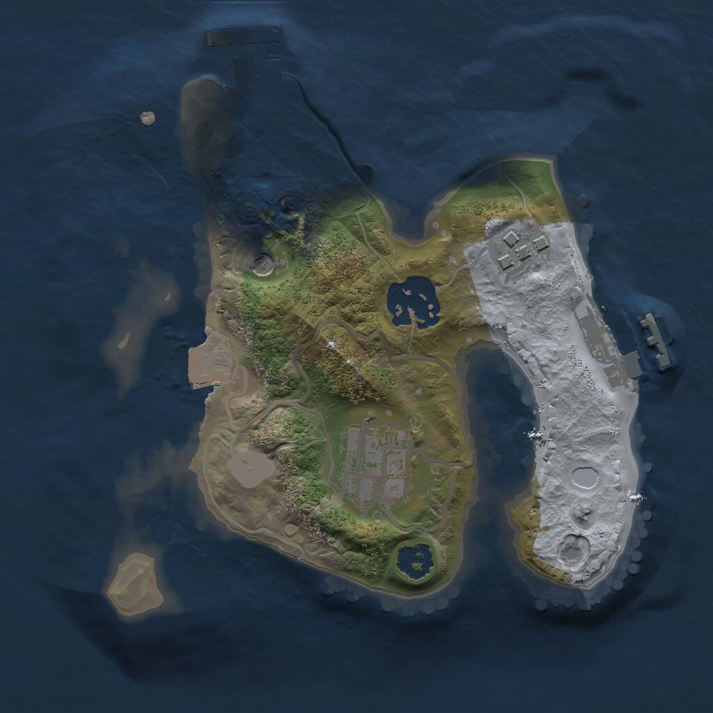 Rust Map: Procedural Map, Size: 2000, Seed: 95959, 7 Monuments