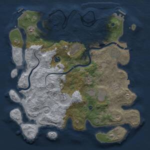 Thumbnail Rust Map: Procedural Map, Size: 3750, Seed: 1980445752, 14 Monuments