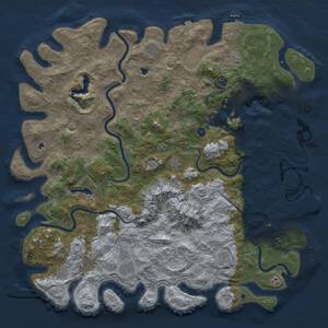 Thumbnail Rust Map: Procedural Map, Size: 5750, Seed: 45345, 17 Monuments