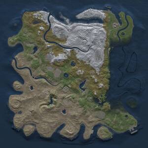 Thumbnail Rust Map: Procedural Map, Size: 4500, Seed: 987273381, 17 Monuments