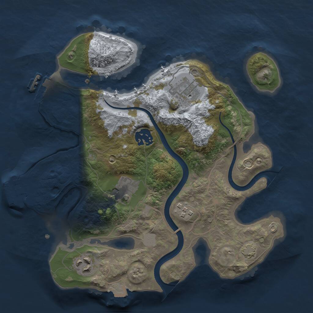 Rust Map: Procedural Map, Size: 2700, Seed: 1768046523, 9 Monuments