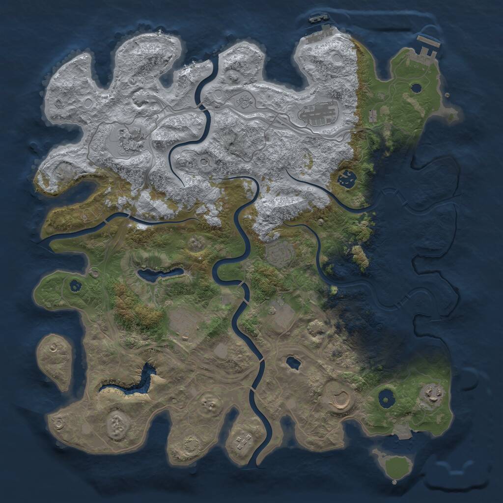 Rust Map: Procedural Map, Size: 4250, Seed: 949876722, 15 Monuments