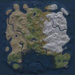 Thumbnail Rust Map: Procedural Map, Size: 4500, Seed: 7109983, 16 Monuments