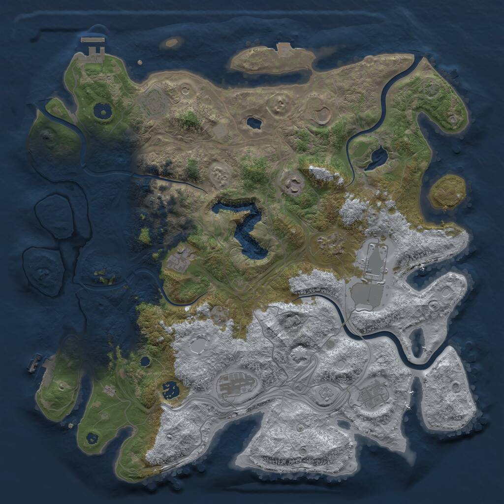 Rust Map: Procedural Map, Size: 4250, Seed: 1546332479, 16 Monuments