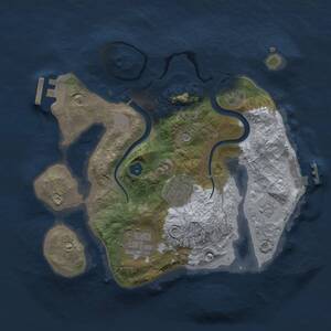 Thumbnail Rust Map: Procedural Map, Size: 2500, Seed: 508963, 7 Monuments