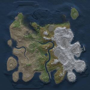 Thumbnail Rust Map: Procedural Map, Size: 3500, Seed: 202871621, 12 Monuments