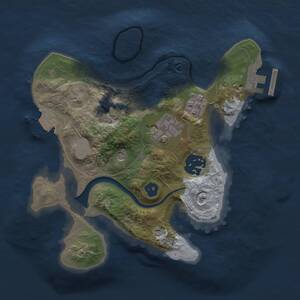 Thumbnail Rust Map: Procedural Map, Size: 2200, Seed: 923857141, 6 Monuments