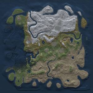 Thumbnail Rust Map: Procedural Map, Size: 4500, Seed: 1980025057, 15 Monuments