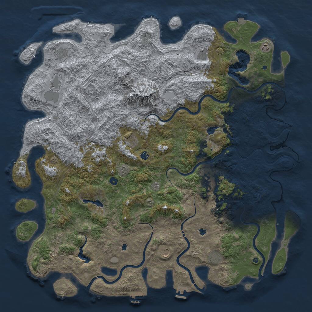 Rust Map: Procedural Map, Size: 5800, Seed: 634748, 17 Monuments