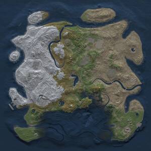 Thumbnail Rust Map: Procedural Map, Size: 4252, Seed: 1441133105, 16 Monuments