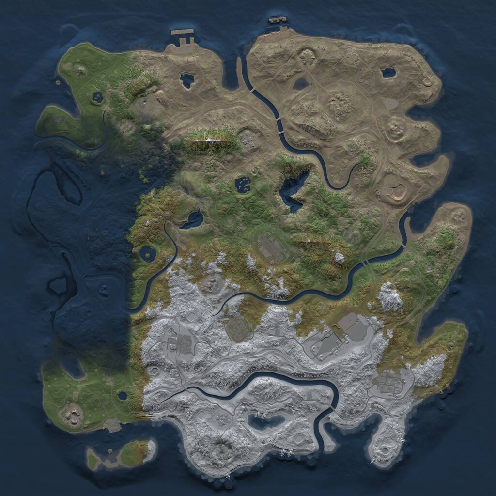 Rust Map: Procedural Map, Size: 4500, Seed: 638470312, 17 Monuments