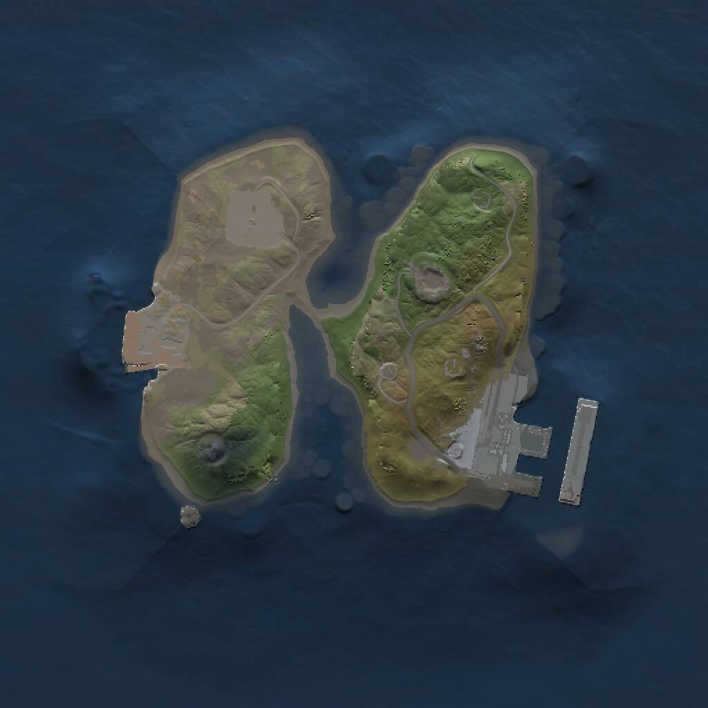 Rust Map: Procedural Map, Size: 1350, Seed: 974123090, 2 Monuments