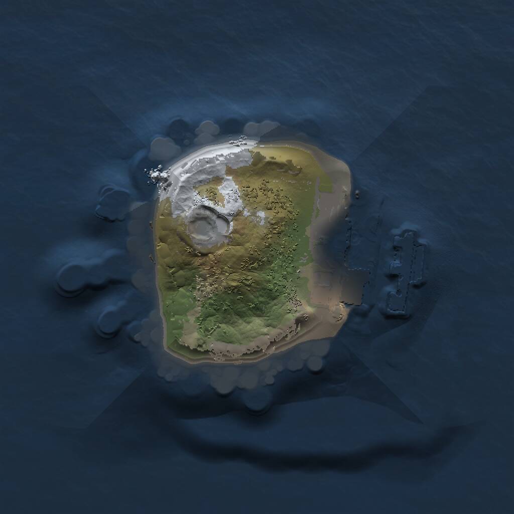 Rust Map: Procedural Map, Size: 1000, Seed: 647774, 2 Monuments