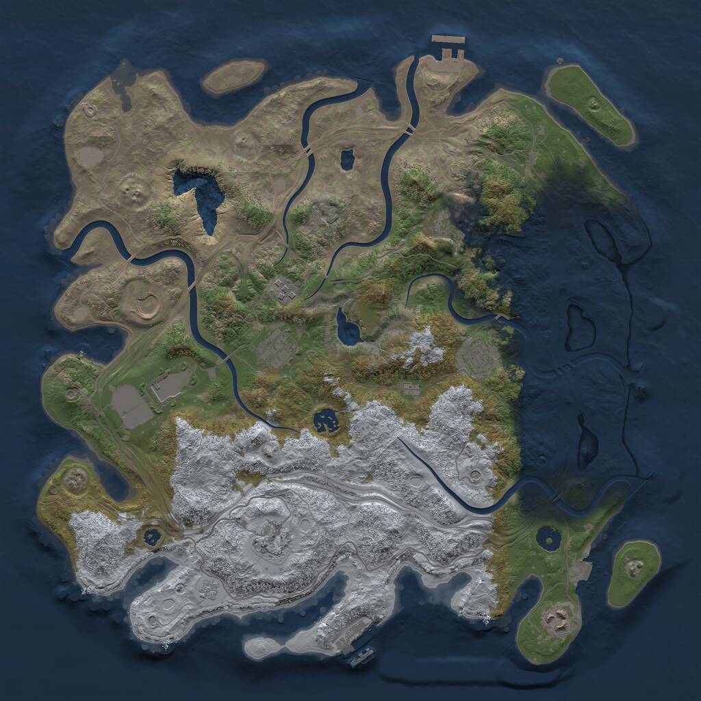 Rust Map: Procedural Map, Size: 4250, Seed: 20547, 15 Monuments