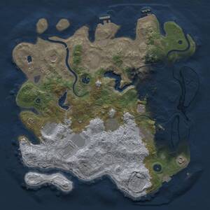 Thumbnail Rust Map: Procedural Map, Size: 4000, Seed: 82224, 16 Monuments