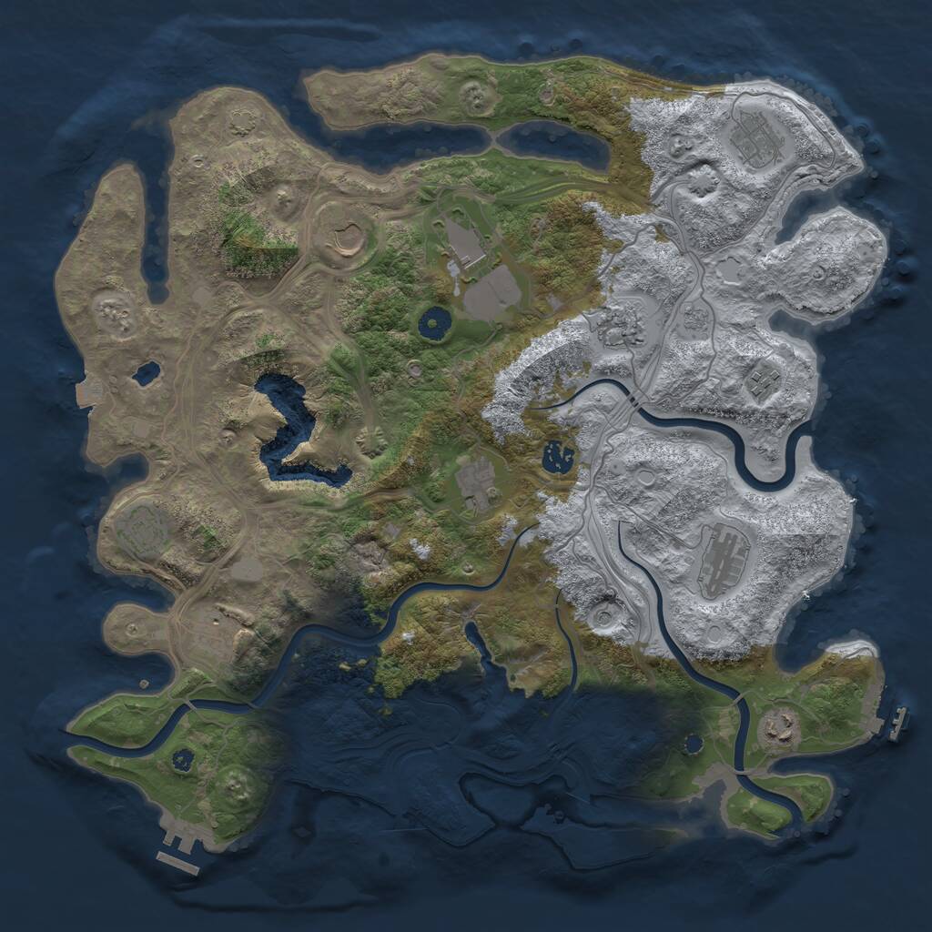 Rust Map: Procedural Map, Size: 4250, Seed: 4148419, 17 Monuments