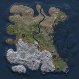 Thumbnail Rust Map: Procedural Map, Size: 3500, Seed: 922385, 15 Monuments
