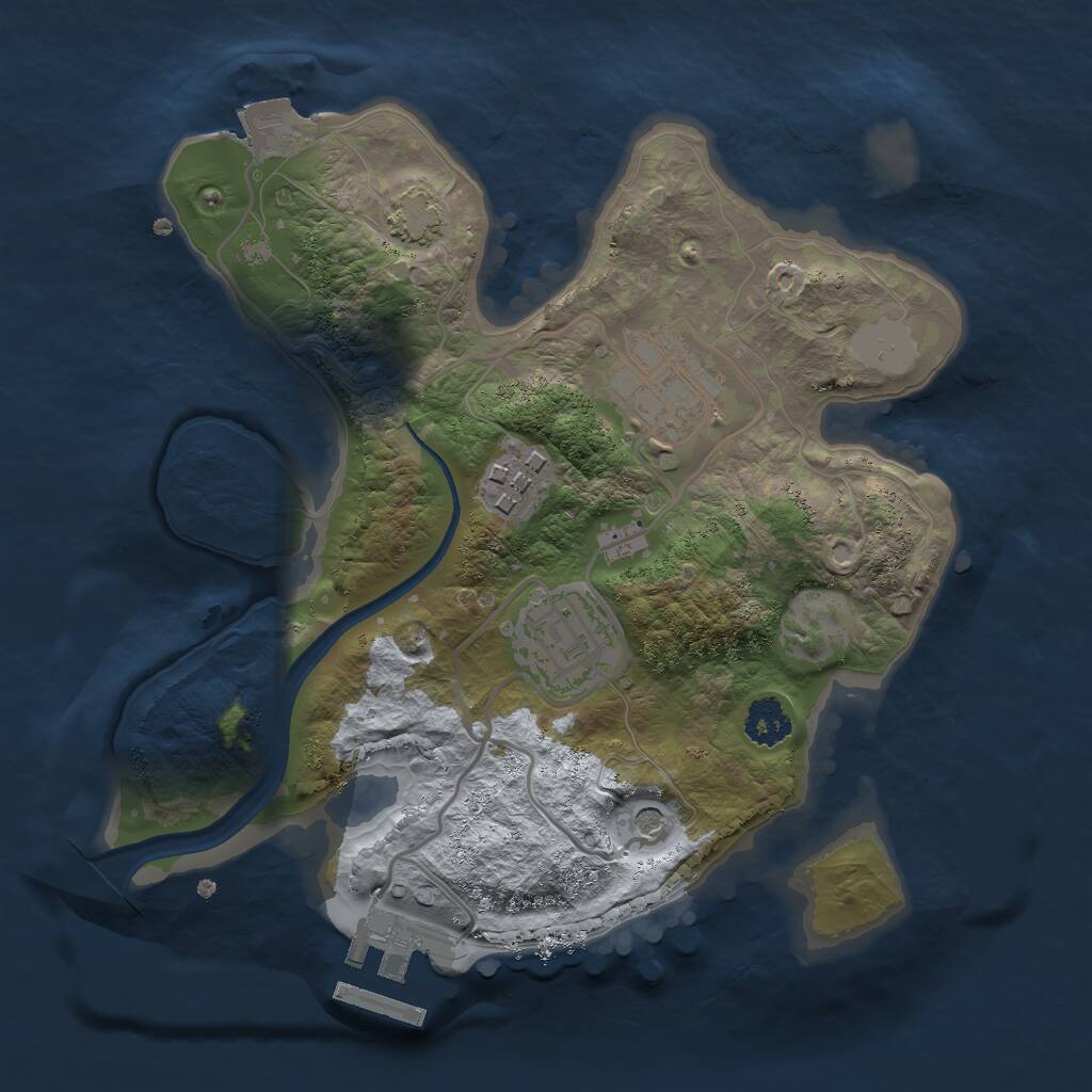 Rust Map: Procedural Map, Size: 2350, Seed: 612699196, 7 Monuments