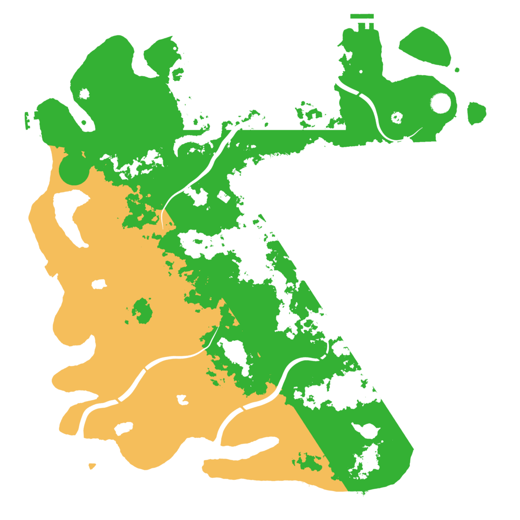 Biome Rust Map: Procedural Map, Size: 4500, Seed: 543456