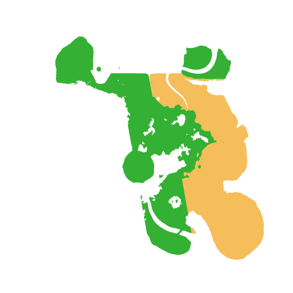 Biome Rust Map: Procedural Map, Size: 2500, Seed: 421295978