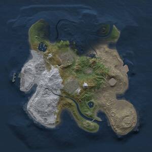 Thumbnail Rust Map: Procedural Map, Size: 2500, Seed: 421295978, 10 Monuments