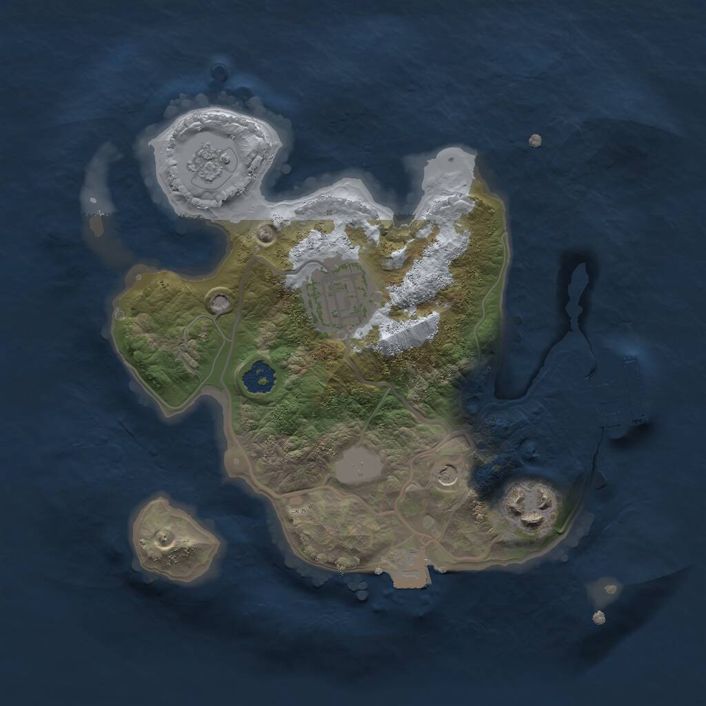 Rust Map: Procedural Map, Size: 2200, Seed: 997405070, 6 Monuments
