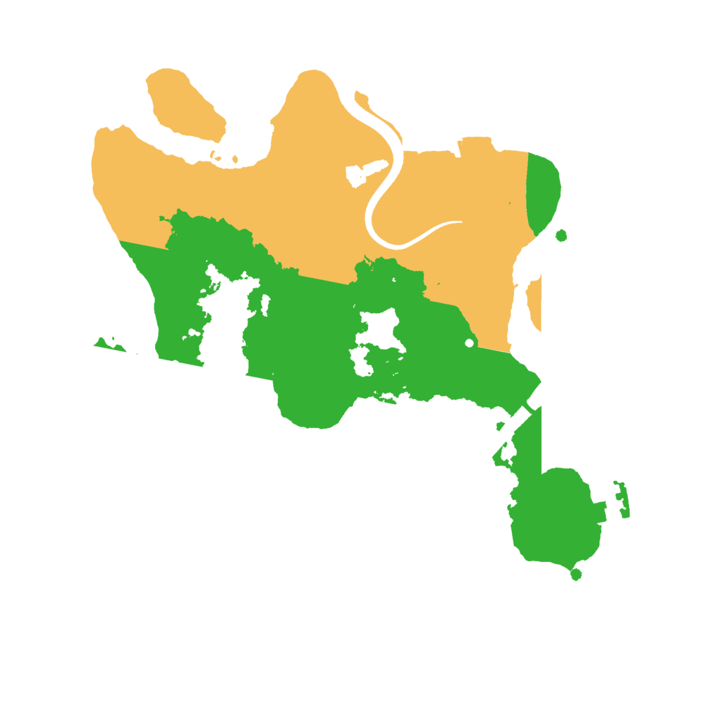 Biome Rust Map: Procedural Map, Size: 2500, Seed: 421295983