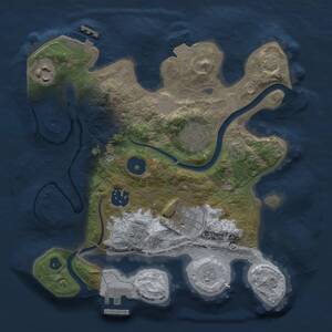 Thumbnail Rust Map: Procedural Map, Size: 2700, Seed: 575292509, 11 Monuments