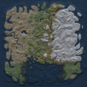 Thumbnail Rust Map: Procedural Map, Size: 6000, Seed: 1216, 17 Monuments